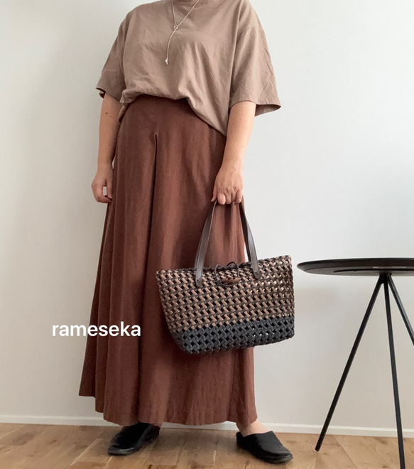 秋限定2025   ボタンで留めるかごバッグ　秋色限定8個　 1枚目の画像