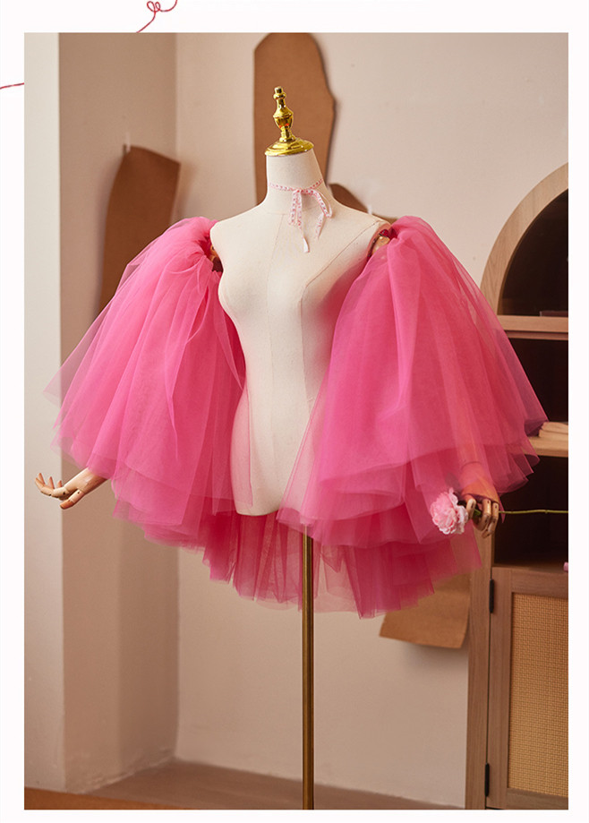 ケープ ピンク ふわふわ DIY 綺麗 肩飾り ドレスアクセサリー パーティー ウェディングドレス DTY176