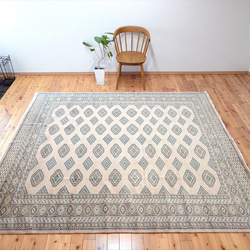 ヴィンテージラグ ペルシャ絨毯 庭園模様 ヘシティデザイン オールド