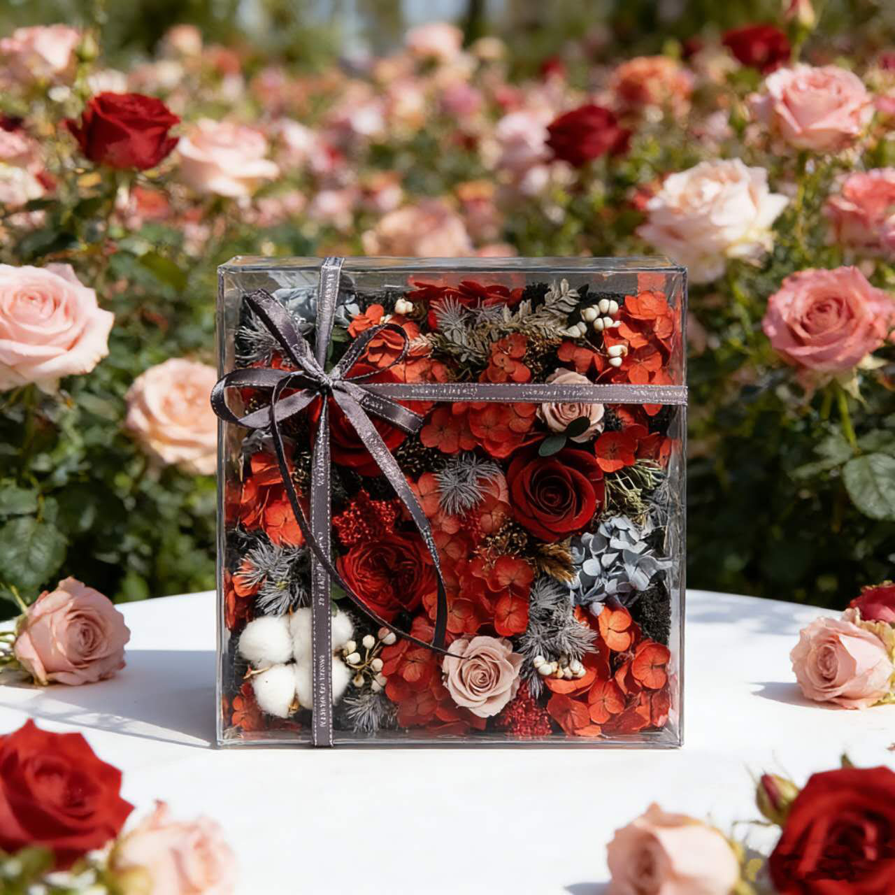 花飾り 玄関に飾る バラ 薔薇 ローズ、美の形、プリザーブドフラワー、ドライフラワー、アレンジメント、開店 開業祝い