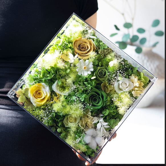 プリザーブド、フラワー、アレンジメント、美の形、ドライフラワー