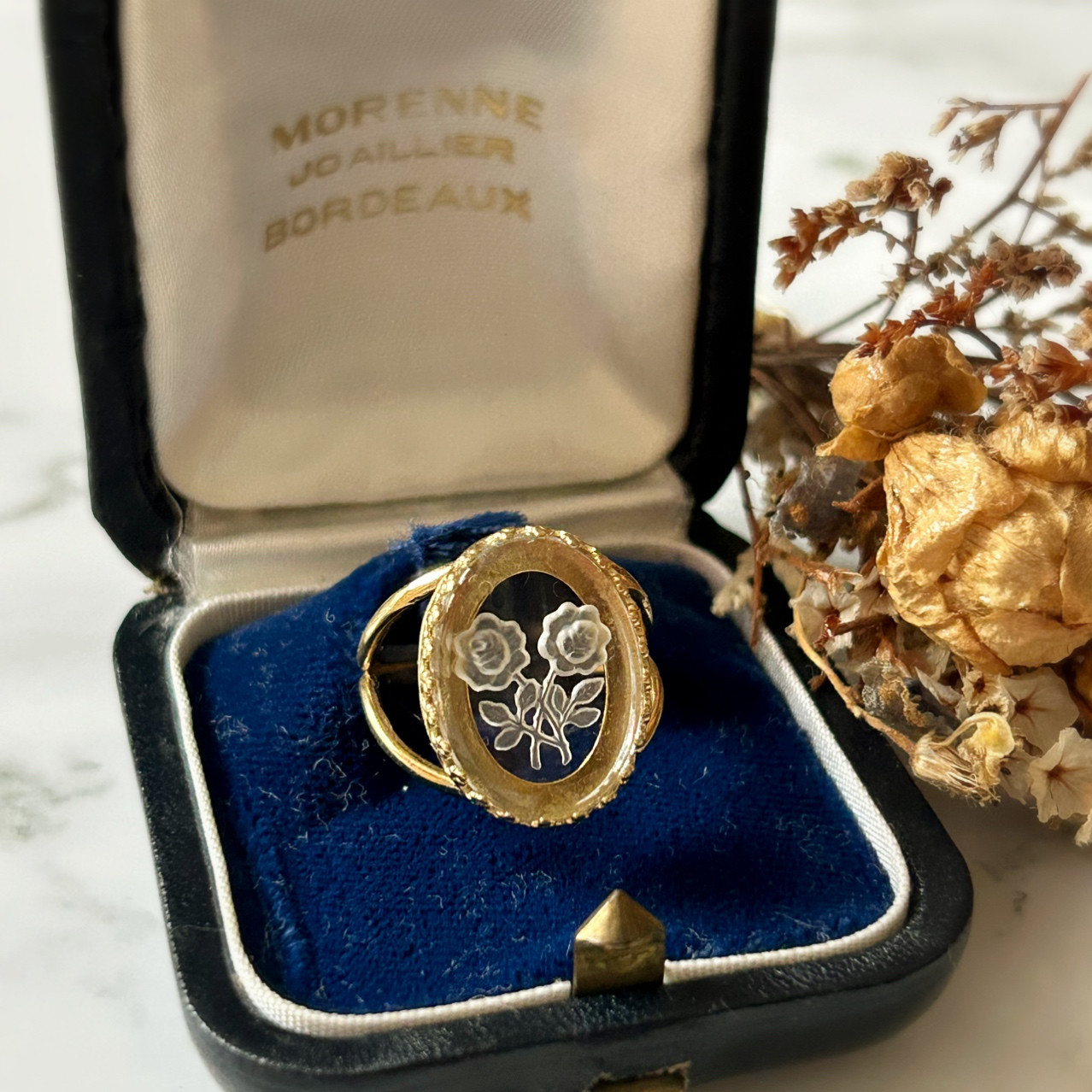 2本のバラvintageリング【ローズ･薔薇･上品･指輪･ヴィンテージ･花･セレモニー･母の日】{RRG-250｝