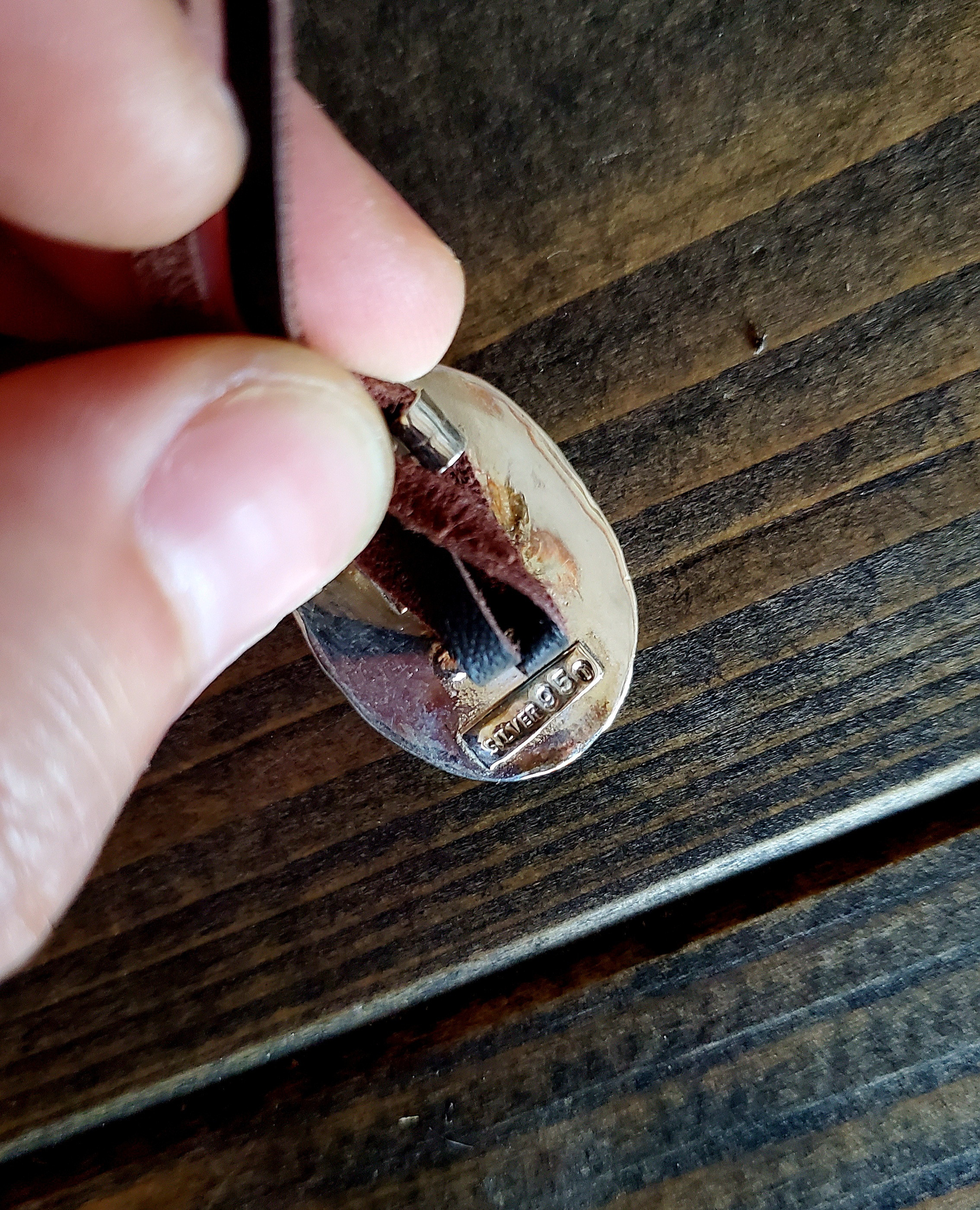 インディアンジュエリー アメリカ産 ターコイズ ネイティブ ネックレス silver950 革紐 ループタイ 天然石