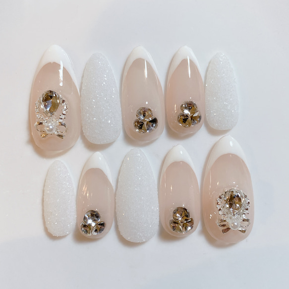 ネイルチップ 量産型 地雷 サブカル フレンチガーリー ワンホン