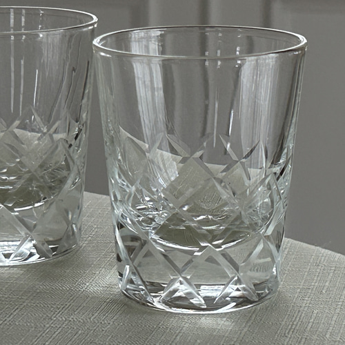 Japanese Vintage カットガラス 酒器 ミニ皿 豆皿 小皿 カップ レトロ