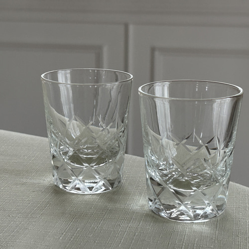 Japanese Vintage カットガラス 酒器 ミニ皿 豆皿 小皿 カップ レトロ