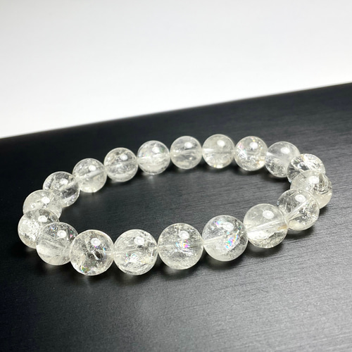 雪の結晶のような煌き 天然水晶 10mm＊スノーアイリスクォーツの