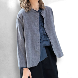 天然コットン 100％のゆる甘カーディガン ゆったり 5枚目の画像