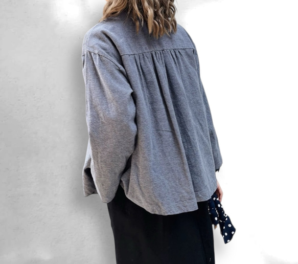 天然コットン 100％のゆる甘カーディガン ゆったり 2枚目の画像
