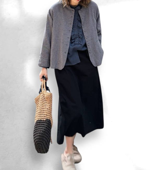 天然コットン 100％のゆる甘カーディガン ゆったり 4枚目の画像