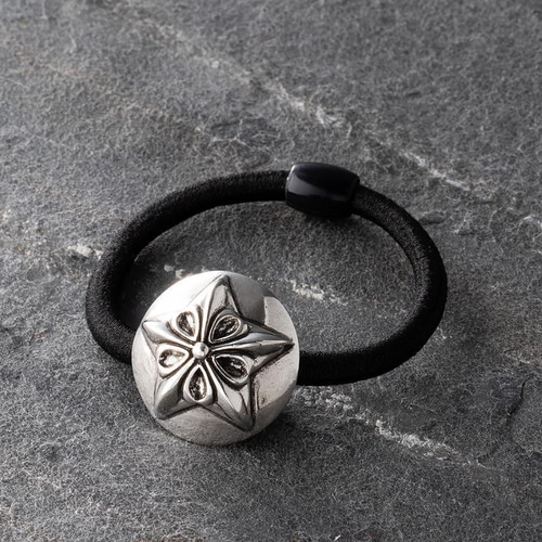 シルバー スターコンチョ ヘアゴム風 ブレスレット おしゃれ かわいい