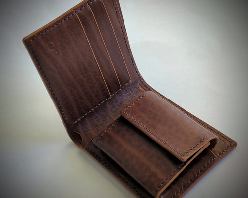 【みめらんぐりーむ】二つ折り財布　ルガトショルダー　栃木レザー ルガトショルダー 全手縫いの二つ折り財布 二つ折り財布 POPORO 通販