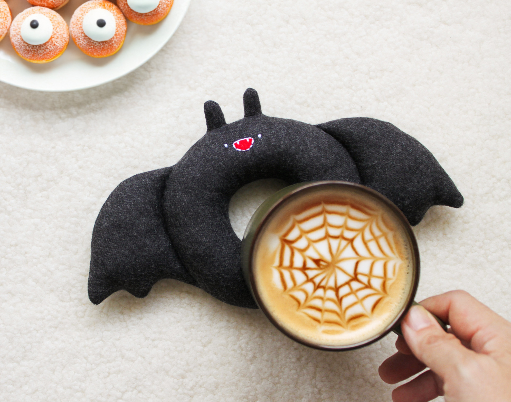 ハロウィン・コウモリさんのドーナツコースター コースター