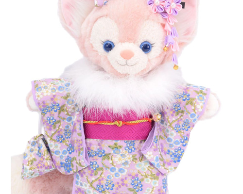 リーナベル 着物 着せ替え コスチューム ケープ&草履付 金彩梅紫 振袖