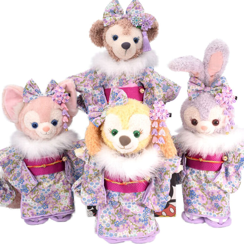 リーナベル 着物 着せ替え コスチューム ケープ&草履付 金彩梅紫 振袖