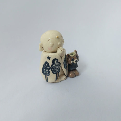 お地蔵さんとたぬきさん その他置物 ほほえみ～工房 通販 19781394