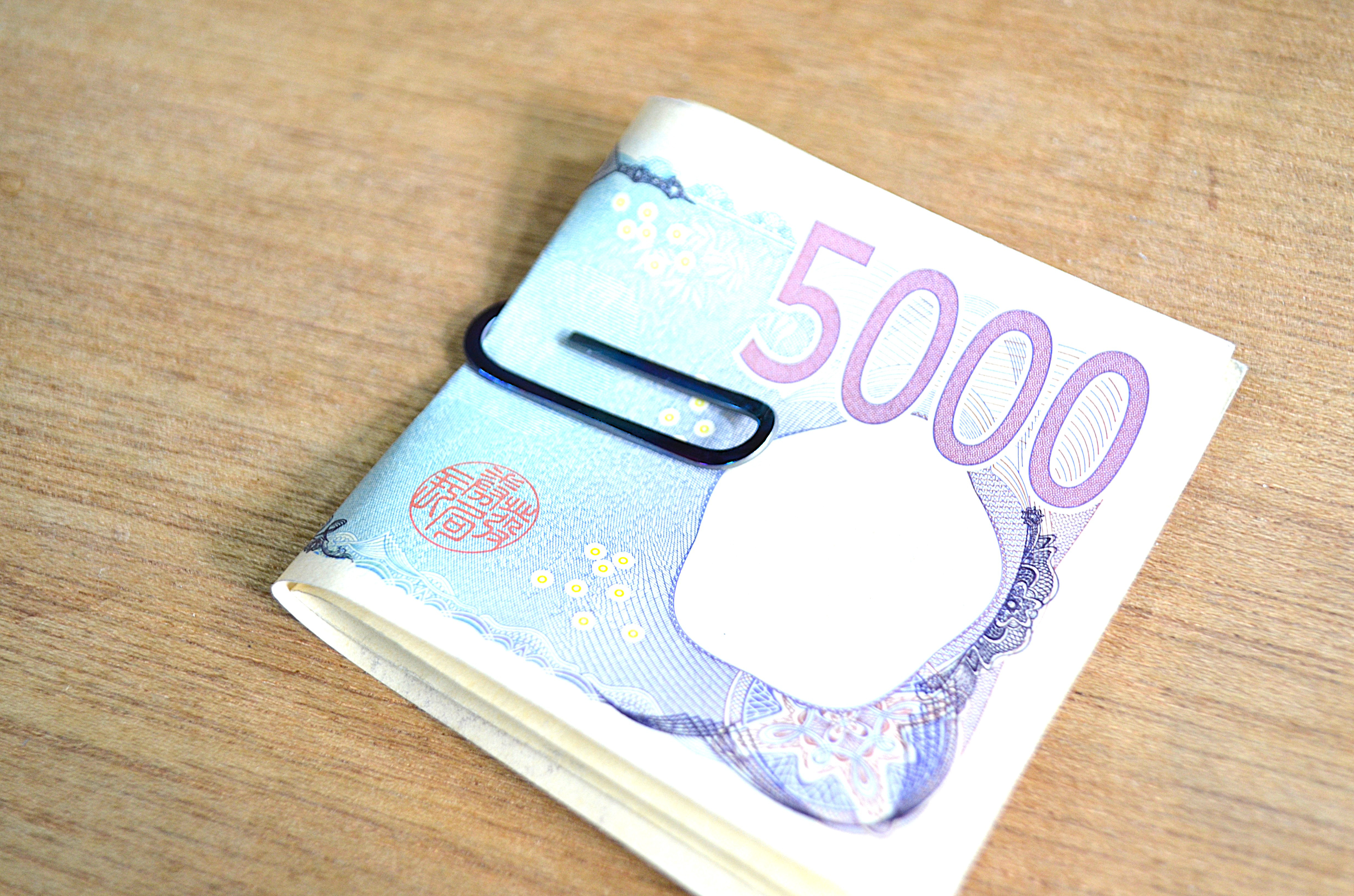 Titanium money clip・ゼムクリップ型64チタンマネークリップ・50mm