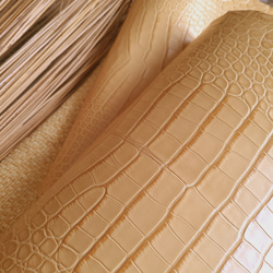 ワニ革  クレイ仕上げ  ウィート「長財布向け」サイズ No.CM0153 19枚目の画像