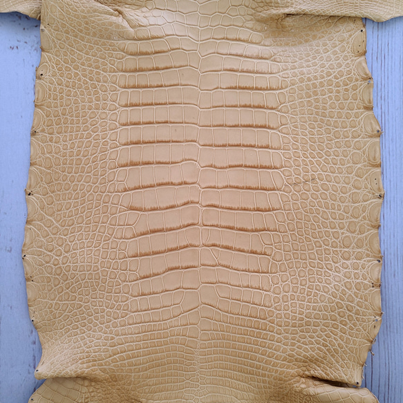 ワニ革  クレイ仕上げ  ウィート「長財布向け」サイズ No.CM0153 4枚目の画像