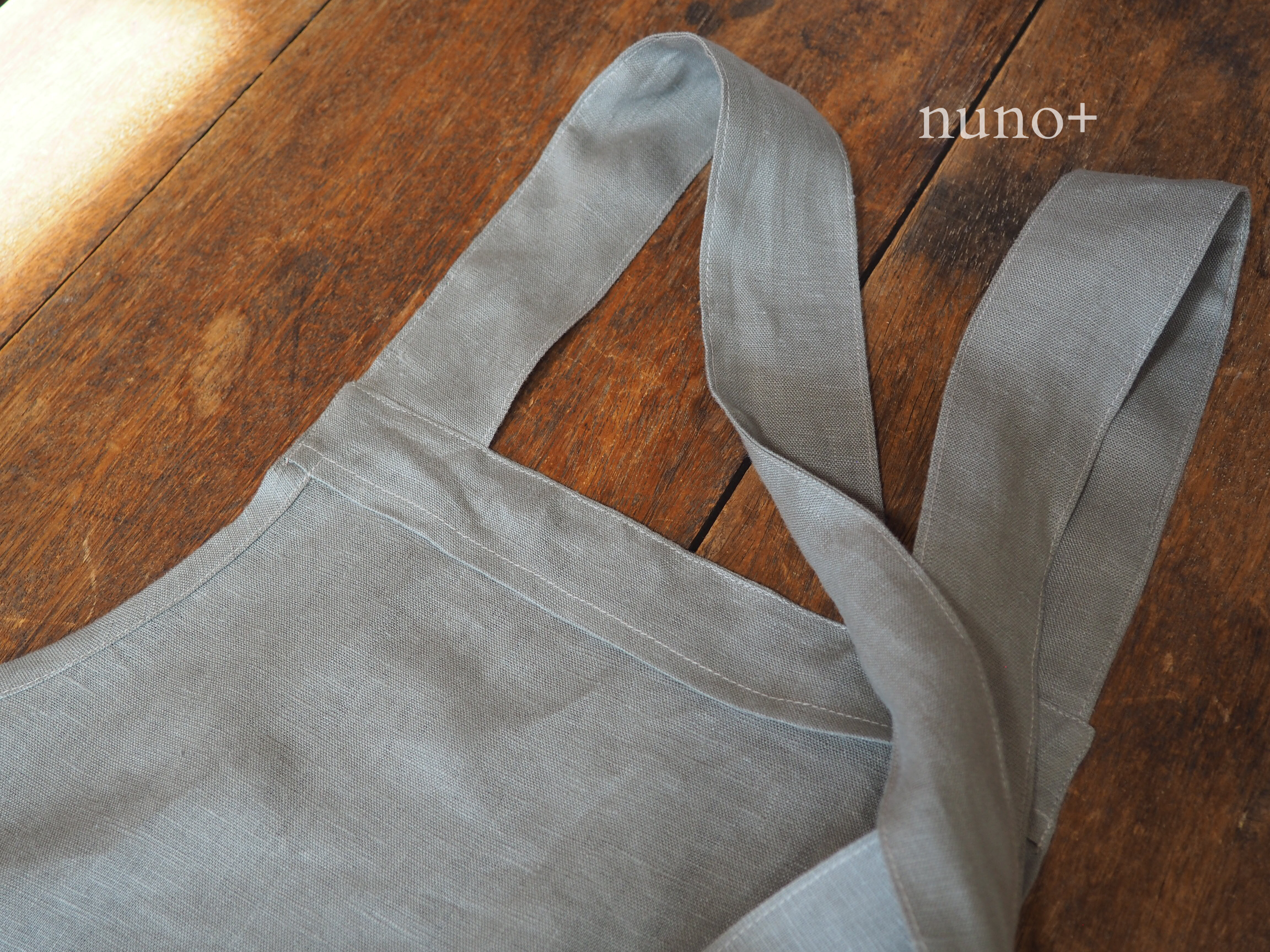 linenバッククロス・エプロン カーキ