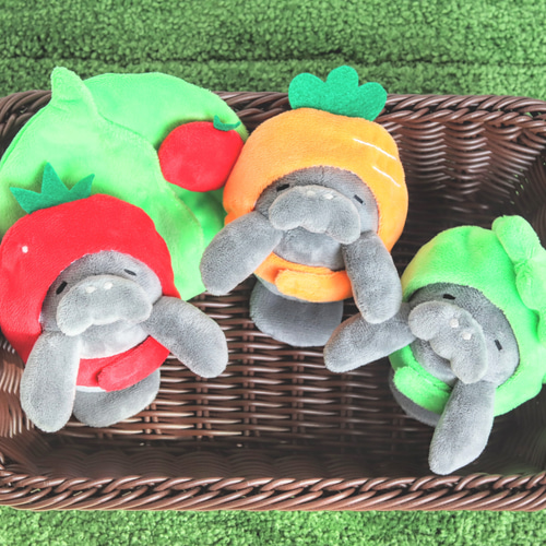 受注製作◎おやさいずきん（にんじん）単品／マナティーさんぬいぐるみ