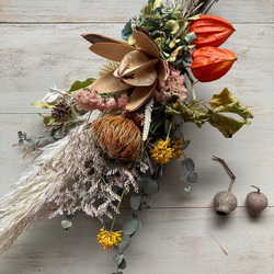 瑠璃玉アザミとラベンダーのブルースワッグ ドライフラワー ドライ