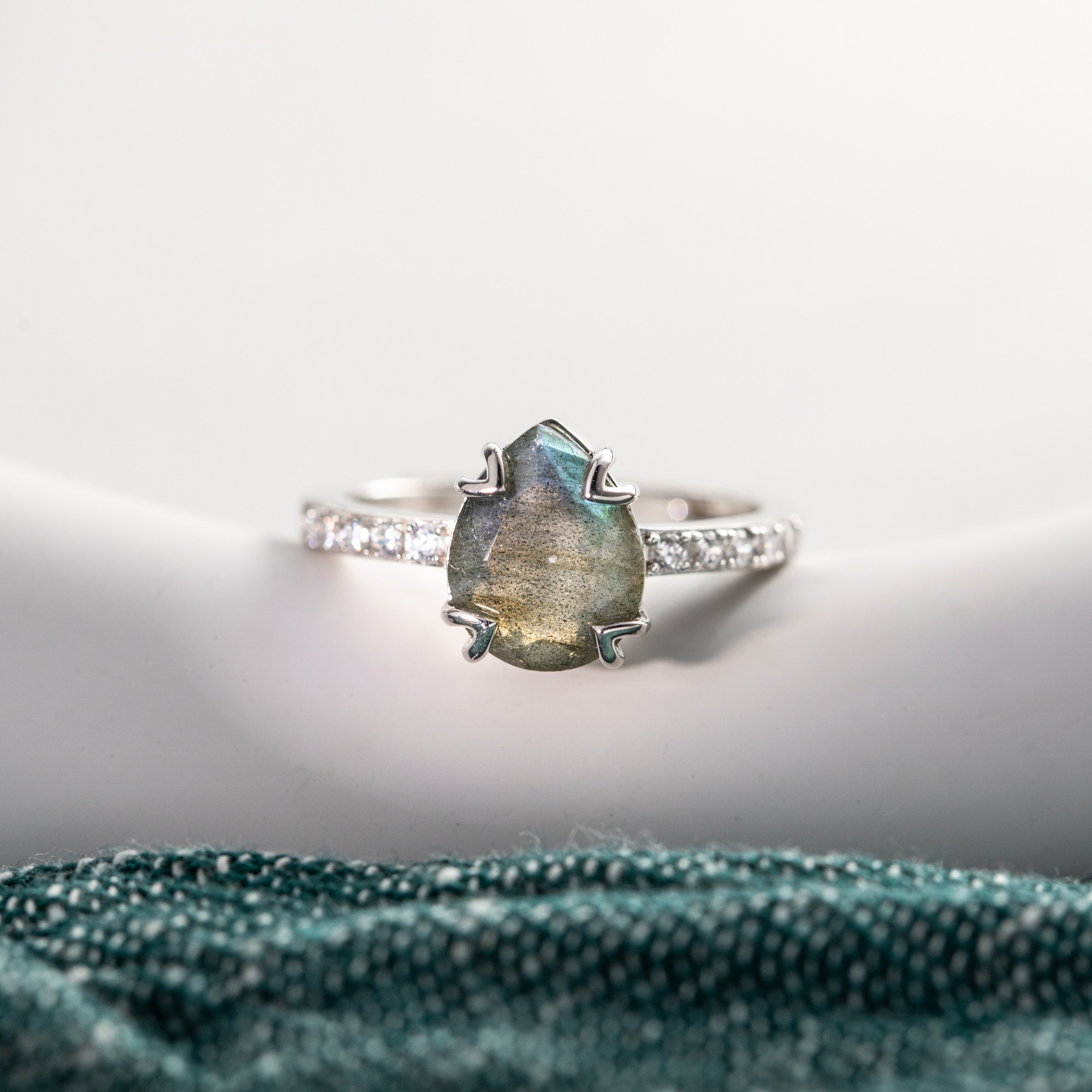 ラブラドライト  silver 925 指輪 リング ss257 labradorite