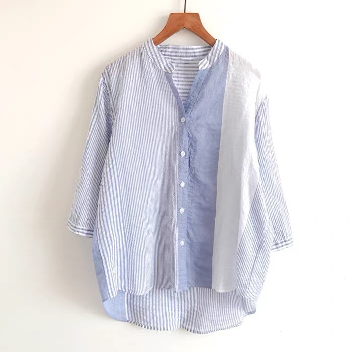 秋のお洒落新品 大人っぽ上品 綿麻 ブラウス  レディース