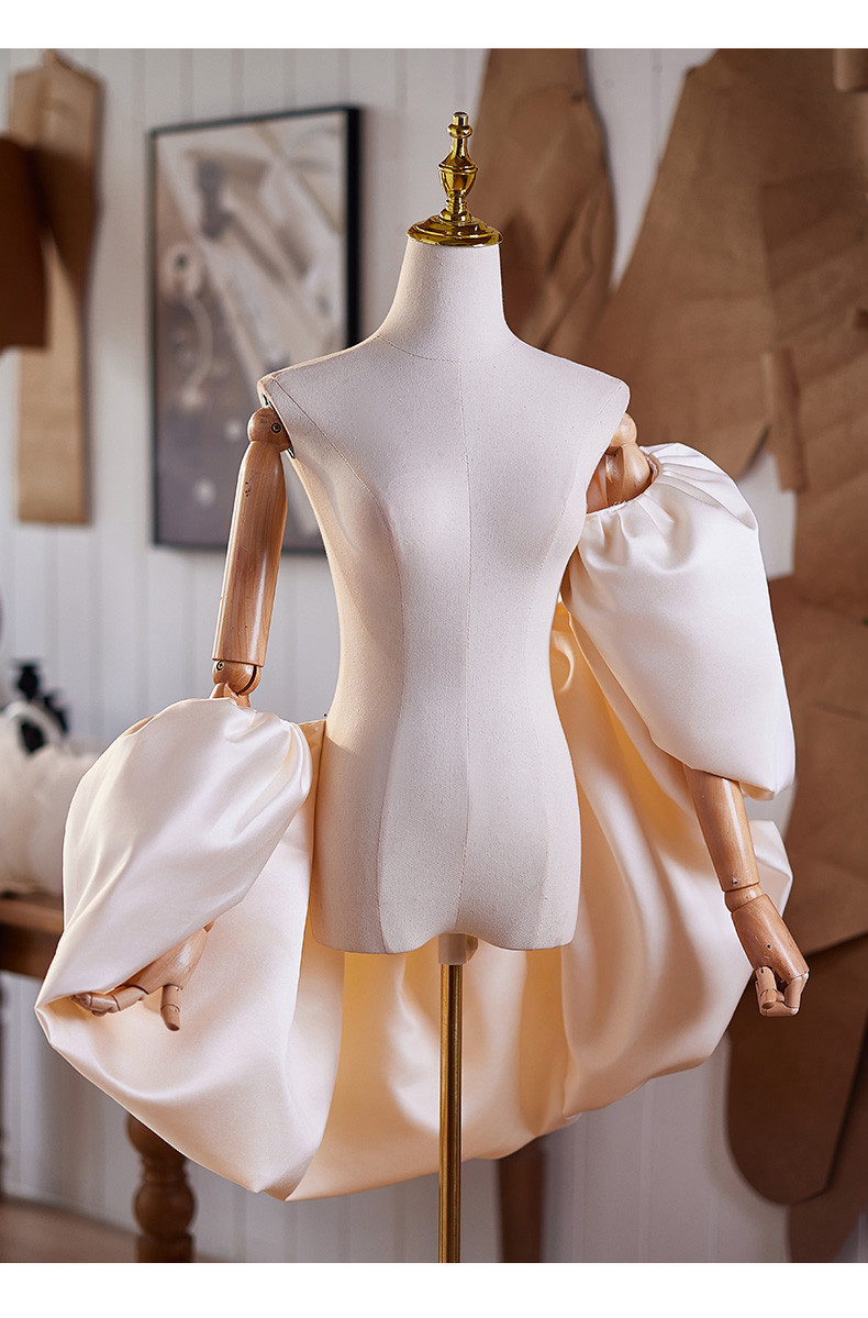 ケープ シャンパン色 高級感 DIY 肩飾り ドレスアクセサリー パーティー ウェディングドレス DTY328