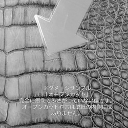 ワニ革  クレイ&シュリンクフィニッシュ パラキートグリーン「長財布向け」サイズ No.CM0200 12枚目の画像