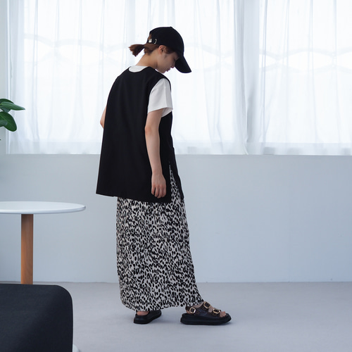 2サイズ】レオパード ロングスカート ロングスカート（マキシ丈
