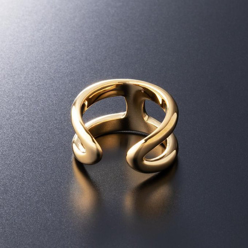 リング 指輪 Hモチーフ ゴールドリング フリーサイズ オスモズ