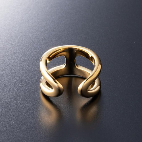 リング 指輪 Hモチーフ ゴールドリング フリーサイズ オスモズ