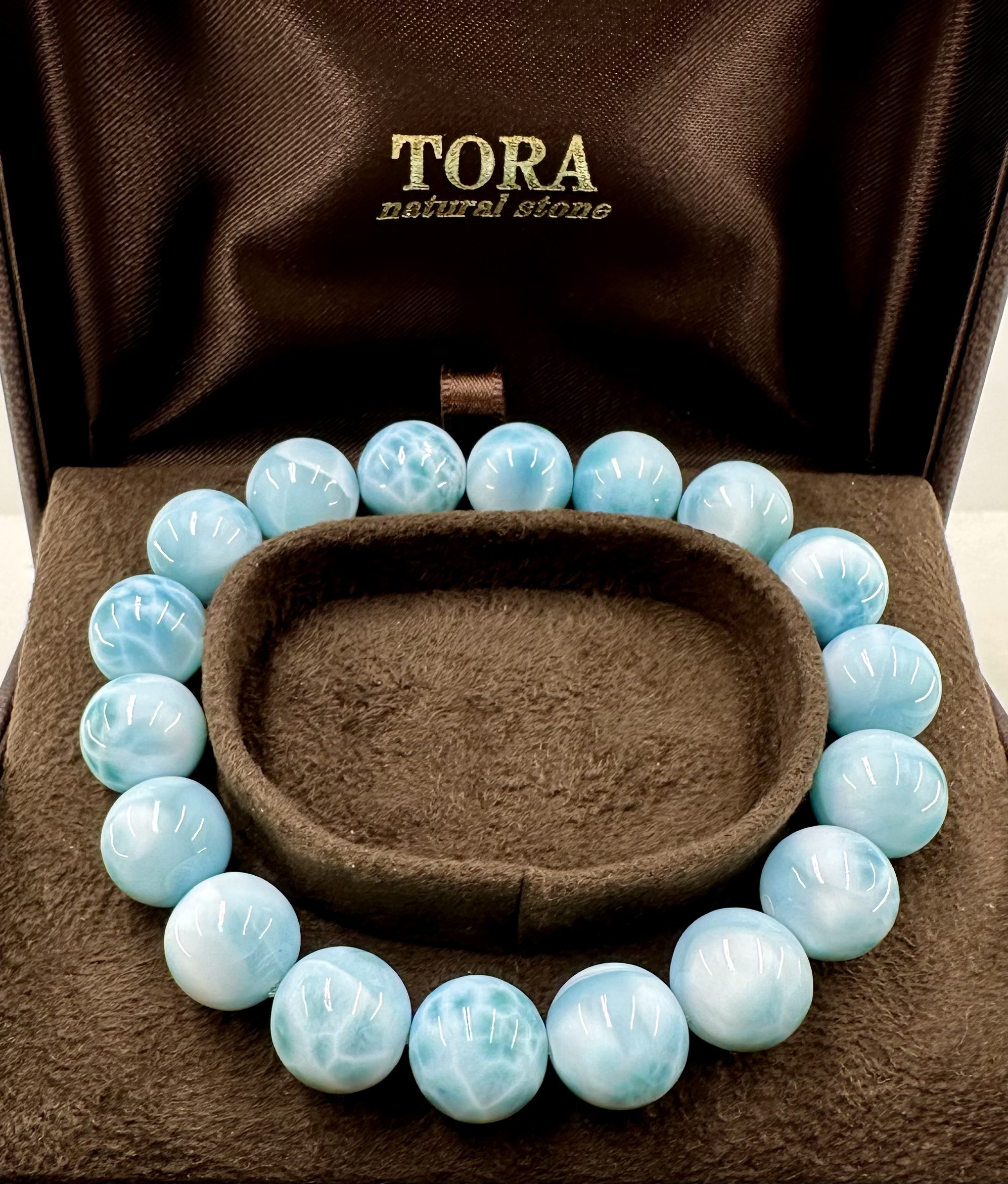 (ドミニカ産) 高品質 ラリマー 11mm〈MC0809〉鑑別書付き