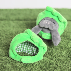 受注製作◎おやさいずきん（レタス）単品／マナティーさんぬいぐるみ