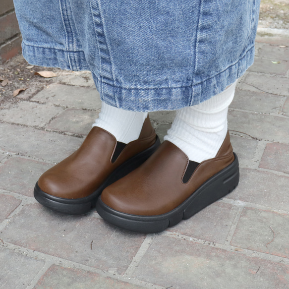 厚底2WAYサイドゴアスリッポン 軽量 EVA素材 レディース Re:getA