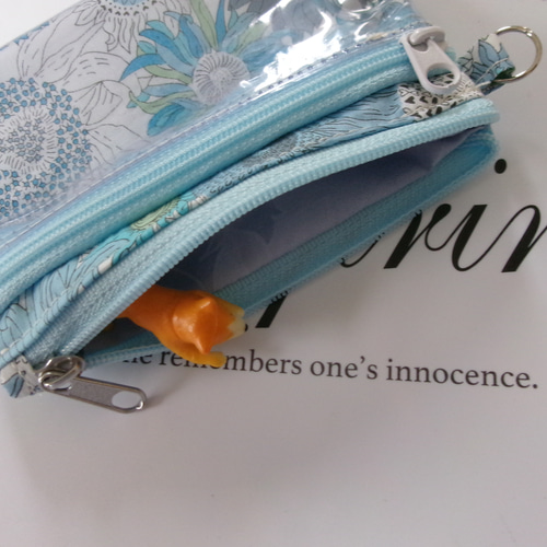 小さなサイズのダブルファスナーポーチ リバティ・スモールスザンナ