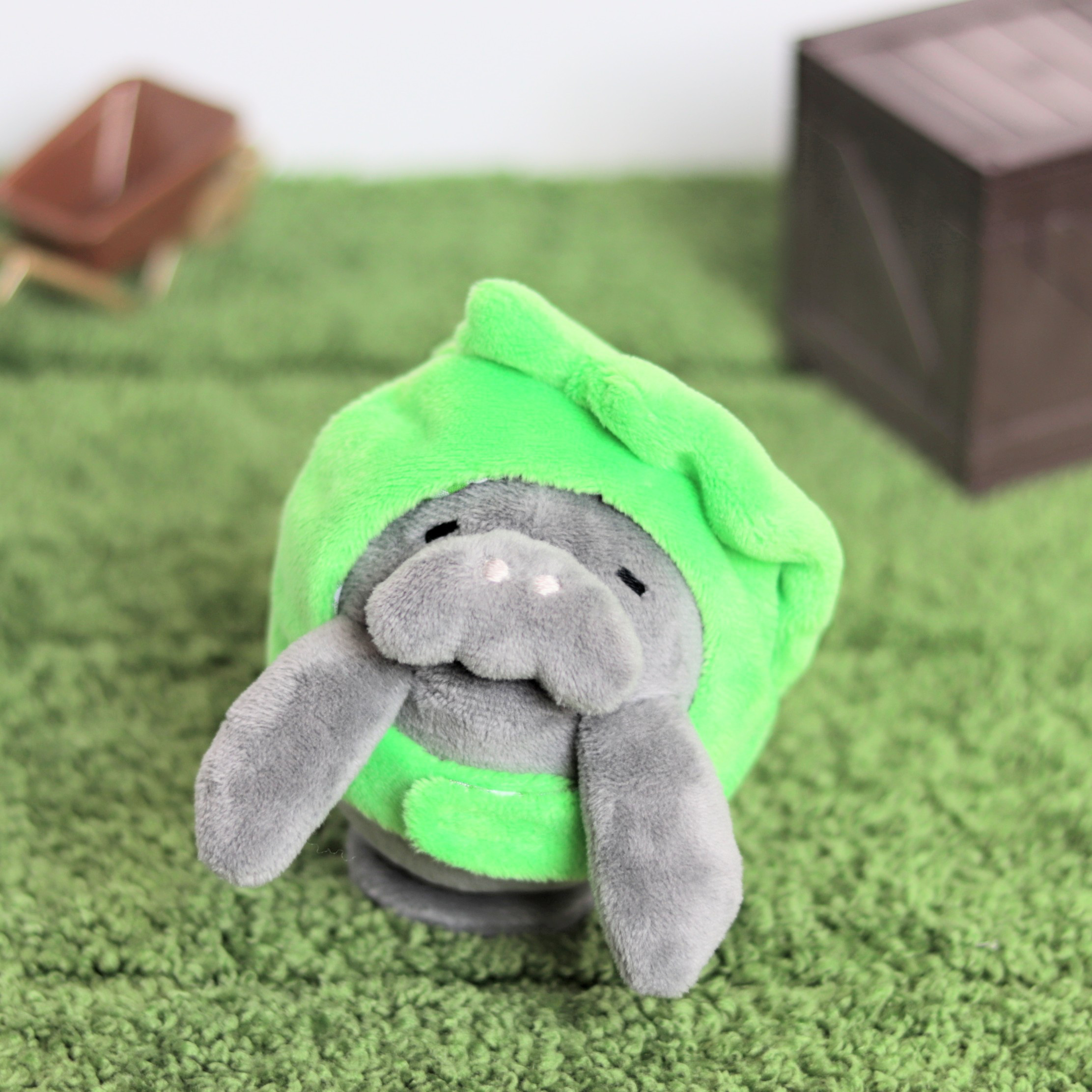 受注製作◎おやさいずきんセット（レタス）マナティーさんぬいぐるみマスコット