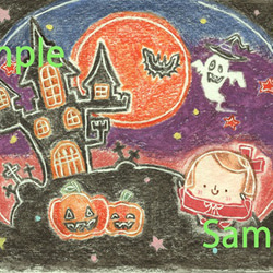 手描きイラスト　オリジナル　葉書サイズ 手描きイラスト オリジナル 葉書サイズ ウサギ耳少女の手描き