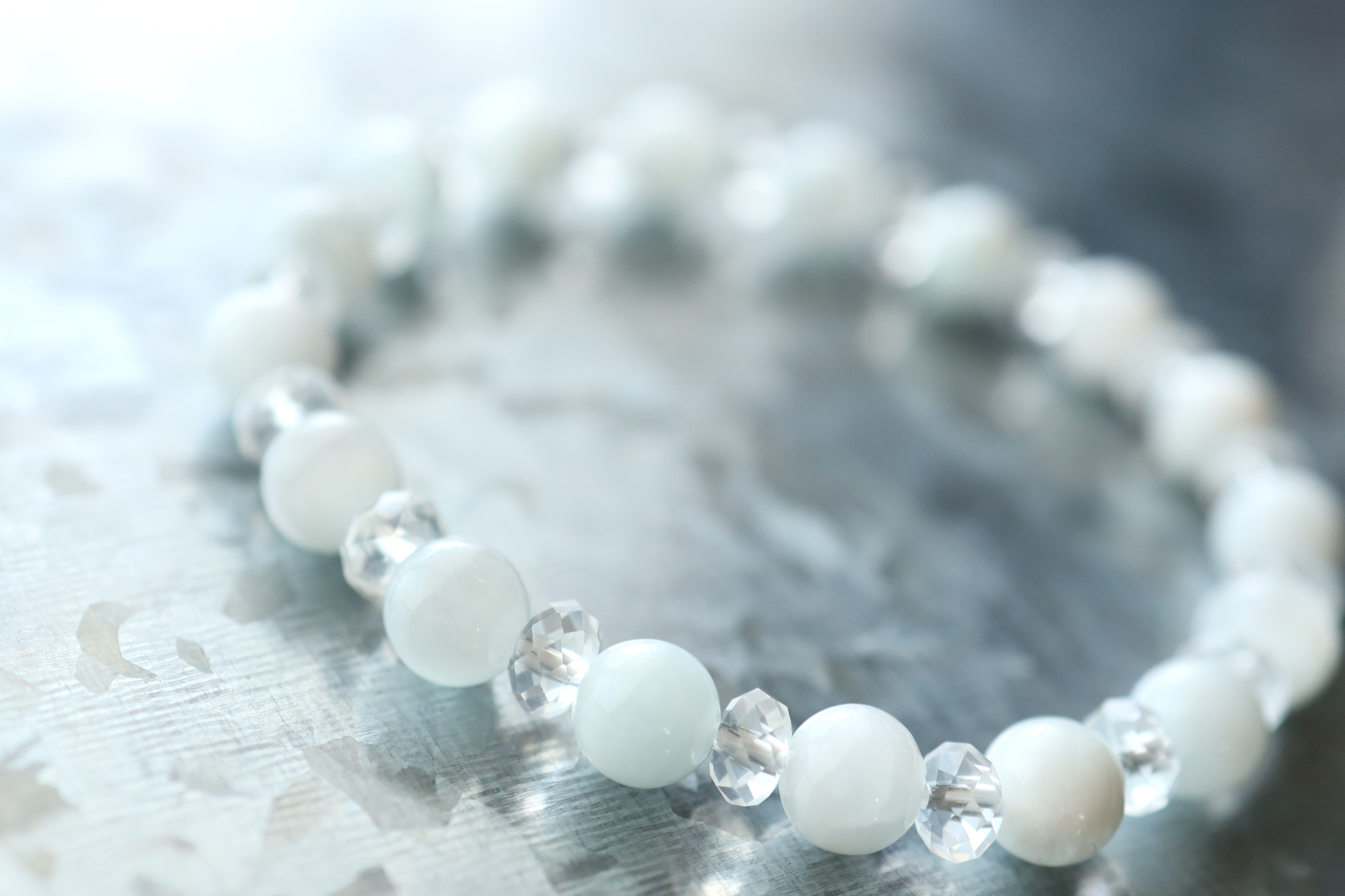 …☆スペシャルプレミアムブレス☆…☆アイスラリマー：7ミリ＆水晶☆…☆天然石ブレスレット☆…