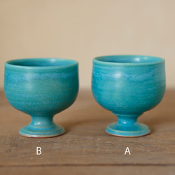 トルコブルーのワインカップ　mwc-158 3枚目の画像