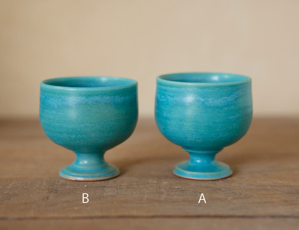トルコブルーのワインカップ　mwc-158 3枚目の画像