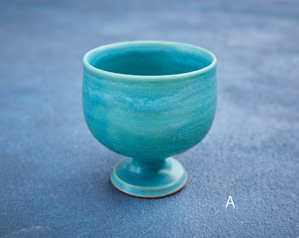 トルコブルーのワインカップ　mwc-158 9枚目の画像