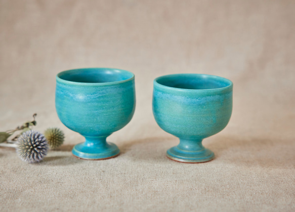 トルコブルーのワインカップ　mwc-158 12枚目の画像