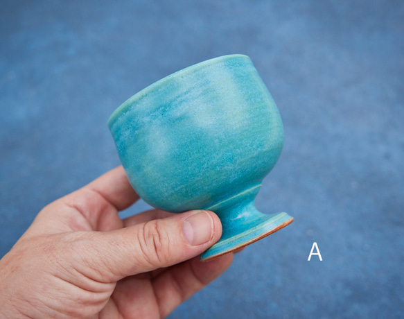 トルコブルーのワインカップ　mwc-158 7枚目の画像