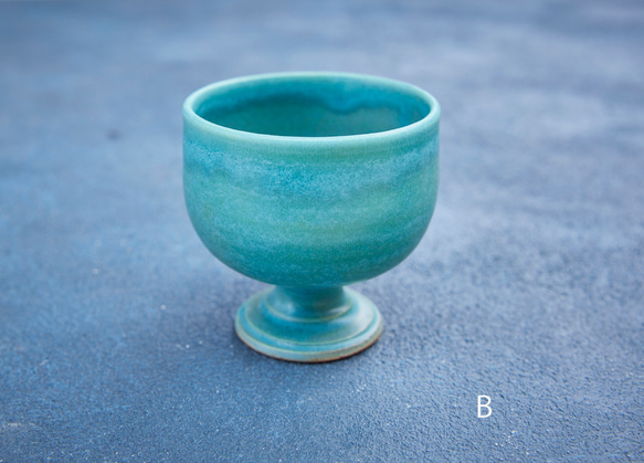 トルコブルーのワインカップ　mwc-158 10枚目の画像