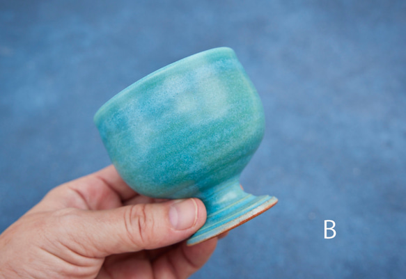 トルコブルーのワインカップ　mwc-158 8枚目の画像