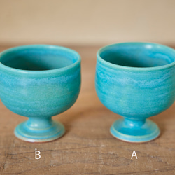 トルコブルーのワインカップ　mwc-158 4枚目の画像