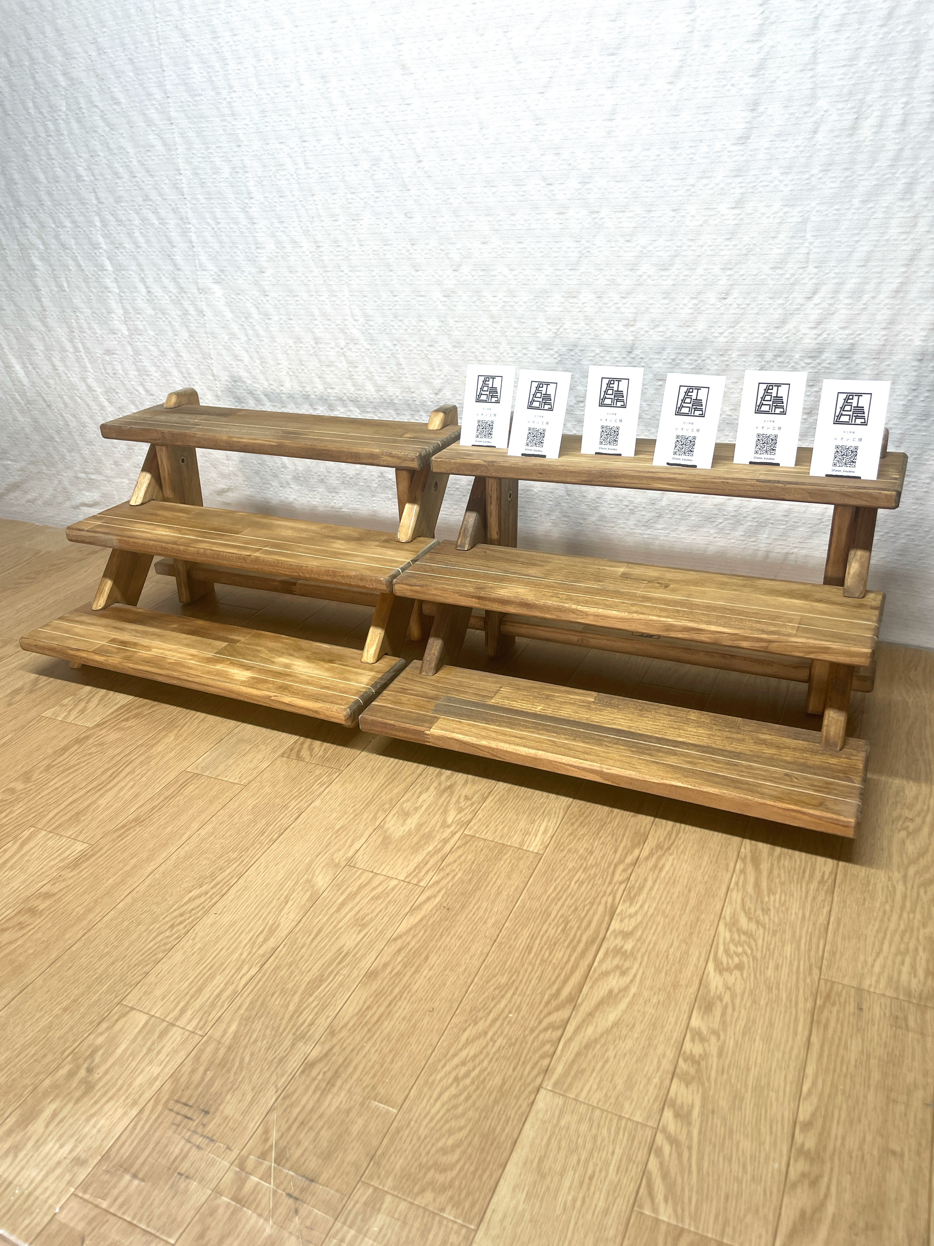 ★マルシェ用ブースセット★【組み立て式什器 横幅45cm】刻印サービス/ディスプレイ台/