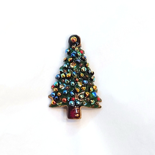 現品限り！一点物】ブローチにもなる七宝焼アートフレーム（クリスマス